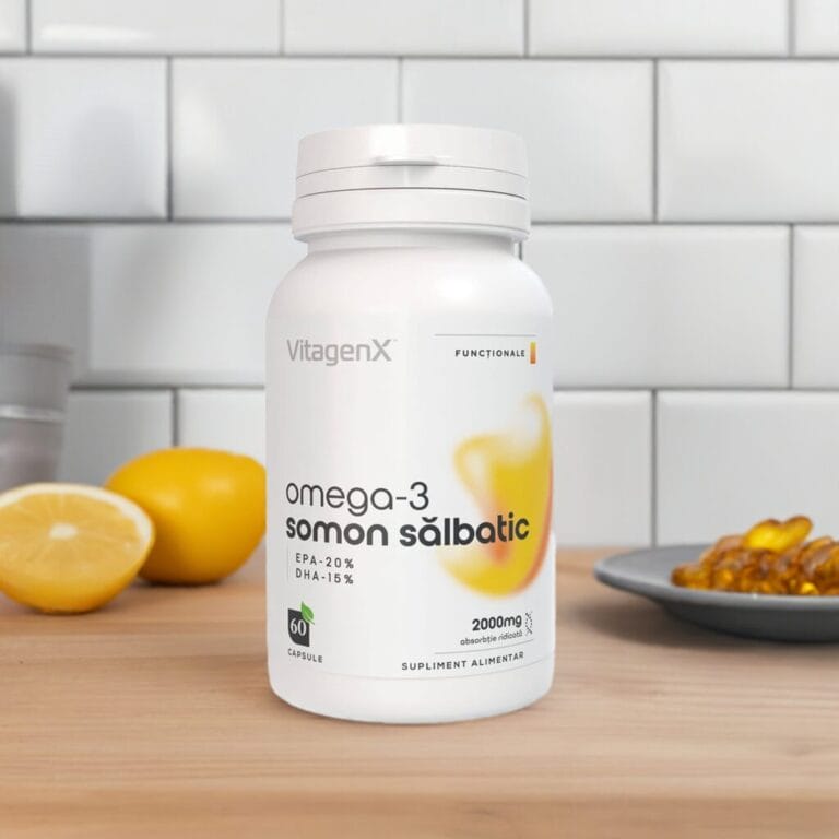 Omega-3 Somon sălbatic 2000mg 1 Omega 3 Somon Salbatic 2000mg EPA 20 DHA 15 60 softgels Fara aditivi edited 1